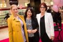 Marika Savšek, miss Universe 2010; Tina Fabjan, make up artist; Nada Tomšič in predstavnica marketinga za parfumerijo Anabella