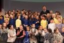 Borut Pahor, predsednik Republike Slovenije; mladi pevci