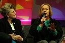 Zora Tomič, predsednica UNICEF-a in Milena Župančič, igralka in ambasadorka UNICEF-a