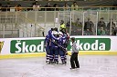 Del slovenske hokejske reprezentance med tekmo proti Madžarski