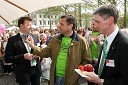 Hermann Ircher, direktor družbe Marche gostinstvo, Zoran Jankovič, župan Ljubljane in Maximilian Ubelhor, glavni kulinarik v Marche gostinstvu