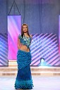 Slavica Grabovac, finalistka miss Universe 2007 v obleki kreatorke Duške Herman