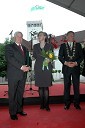 Milan Kučan, nekdanji predsednik RS, Milena Mileva Blažič, mestna svetnica in Zoran Jankovič, župan Ljubljane