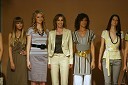 Emina Karišik, Tina Žgajnar, Bernarda Marovt, nekdanja manekenka, Tanja Petričevič in Nikolina Pavljinič, finalistke izbora Fotomodel Bernarde Marovt 2007