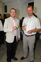 Robert Križanič, član sveta Zavoda Mestnega gledališča Ptuj in Andrej Horvat, degustator vina