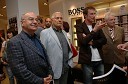 Mitja Rotovnik, direktor Cankarjevega doma, Boris Cavazza, igralec, Tadej Golob, novinar in Miki Muster, avtor stripov