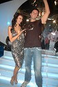Nina Osenar, voditeljica oddaje, Miss Hawaiian Tropic 2005 in pevka in Andrej, zmagovalec oddaje Big Brother