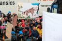 Protesti proti dodatni obdavčitvi delavcev migrantov