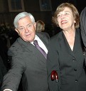 Milan Kučan, nekdanji predsednik republike Slovenije z ženo Štefko Kučan
