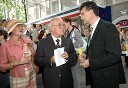 Dr. Boštjan Žekš, predsednik SAZU z ženo in Milan M. Cvikl, poslanec SD