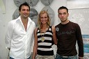 Sašo Mali, lastnik frizerskega salona Mali, Tjaša Kokalj, miss Universe Slovenije 2007 in njen fant Klemen Jerala