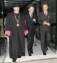 Dr. Ivan Rozman, rektor Univerze v Mariboru, dr. Janez Drnovšek, predsednik republike in Boris Sovič, mariborski župan v letih 1998-2006