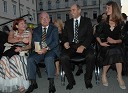 Dr. Boštjan Žekš, predsednik SAZU z ženo in Janez Janša, predsednik Vlade Republike Slovenije s spremljevalko Urško Bačovnik