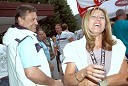 Zoran Jankovič, župan Ljubljane in Mima Jaušovec, nekdanja kapetanka slovenske ženske teniške reprezentance
