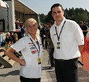 Barbara Sitar, vodja kluba Sitar Dunlop Racing team in Matjaž Šeško, povezovalec prireditve