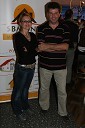 Dina Košir, vodja marketinga Bowling centra Strike in Janez Čebulj, producent RTV Slovenije