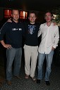 Milan Malek, slovenski igralec bowlinga, Robert Andersson, švedski igralec bowlinga in Jan Petan, slovenski igralec bowlinga