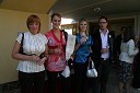 Odbojkarice Katarina Polc, Tadeja Veit, Tamara Kisevic s spremljevalcem Gregorjem