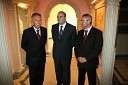 France Arhar, predsednik uprave Bank Austria Creditanstalt, Andrej Šprajc, Sava in Marjan Maček, direktor za finance v Termah 3000