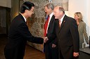 Fuyan Wang, kitajski ambasador, dr. Hans-Joachim Goetz, nemški veleposlanik v Sloveniji in g. Mayer, namestnik nemškega veleposlanika