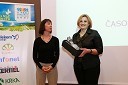 Podelitev nagrad Papirus: Vesna Petkovšek, podpredsednica PRSS in članica žirije in Irena Zupančič Cimerman, urednica internega glasila Simobil-a Inside