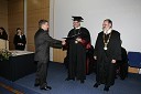 Dr. Damjan Vlaj, dr. Ivan Rozman, rektor Univerze v Mariboru in prof. dr. Igor Tičar, dekan Fakultete za elektrotehniko, računalništvo in informatiko Univerze v Mariboru