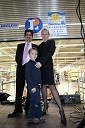 Alain in Patricia Gomez, lastnika mariborskega centra E.Leclerc s sinom