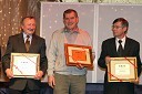 Janez Valant (Hrast Tržišče), Milan Praznik (AMD Krško) in Herman Jakolič (AMD Orehova vas), priznanja za najboljšo organizacijo dirke v posamezni panogi