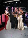 Sanja Bjeljarevič, 2. spremljevalka Miss Casino Kongo 2008,  Damjan Musič, direktor Casino&hotel Kongo, Nadiya Bychkova, Miss Casino Kongo 2008 in Maja Kovač, 1. spremljevalka Miss Casino Kongo 2008