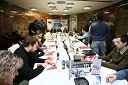 Tiskovna konferenca ob prvem dnevu kotacije delnic Nove KBM na Ljubljanski borzi