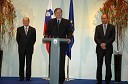 France Cukjati, predsednik Državnega zbora Republike Slovenije, dr. Danilo Türk, predsednik Republike Slovenije in Janez Janša, predsednik Vlade Republike Slovenije