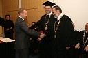 Dr. Tomaž Kosar, dr. Ivan Rozman, rektor Univerze v Mariboru in red. prof. dr. Igor Tičar, dekan Fakultete za elektrotehniko, računalništvo in informatiko Univerze v Mariboru