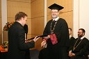 Miha Ulčar, dobitnik Rektorjeve nagrade UM za leto 2007 in dr. Ivan Rozman, rektor Univerze v Mariboru