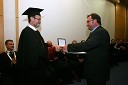 Dr. Ivan Rozman, rektor Univerze v Mariboru in redni prof. dr. Jože Drinovec, dobitnik Bronastega znaka UM za leto 2007