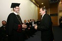 Dr. Ivan Rozman, rektor Univerze v Mariboru in red. prof. dr. Bruno Završnik, dobitnik Bronastega znaka UM za leto 2007