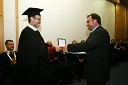 Dr. Ivan Rozman, rektor Univerze v Mariboru in izr. prof. dr. Tomaž Tollazzi, dobitnik Srebrnega znaka UM za leto 2007