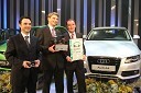 Danilo Ferjančič in Wilfried Weitgasser, direktorja Porsche Slovenija d.o.o. ter Frenk Tavčar, vodja programa Audi v Sloveniji