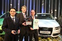 Danilo Ferjančič in Wilfried Weitgasser, direktorja Porsche Slovenija d.o.o. ter Frenk Tavčar, vodja programa Audi v Sloveniji