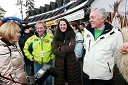 Alenka Vogrinec, Bojan Križaj, nekdanji slovenski smučar s spremljevalko Špelo Žle in Tone Vogrinec