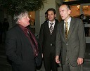 Tone Partljič, predsednik Sveta Borštnikovega srečanja; Danilo Rošker, direktor SNG Maribor in Janez Drnovšek, predsednik republike Slovenije