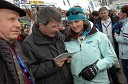 Janez Kocjančič, predsednik Olimpijskega komiteja Slovenije, Stane Valant, direktor Nacionalne finančne družbe d.d. in predsednik Smučarske zveze Slovenije in Špela Pretnar, nekdanja smučarka in komentatorka Pop Tv