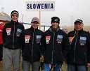 Slovenska ekipa: Miha Špindler, Roman Jelen, Jaka Može in selektor Janez Sitar