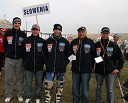 Slovenska ekipa: Miha Špindler, Roman Jelen, Jaka Može, selektor Janez Sitar in Rok Sitar