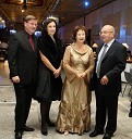 Mario Nobilo, hrvaški ambasador z ženo Marijano, Polona Vetrih, igralka in Mitja Rotovnik, direktor Cankarjevega doma