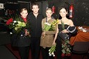 Ines Petek, balerina, Tiberiu Marta, baletnik, Evgenija Koškina, balerina in Branka Popovici, balerina