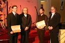 Damjan Kukovec, Vladimir Pezdirc, predsednik strokovne žirije za podelitev štipendij, Ištvan Išt Huzjan, akademski slikar in Jani Bavčer, predsednik Rotary Club Ljubljana