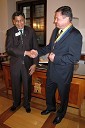 Mahendra Amarasuriya, mednarodni predsednik Lions klubov in Zoran Jankovič, župan Ljubljane