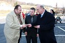 Aleš Hauc, generalni direktor Pošte Slovenije, Janko Zadel, predsednik KS Višnja Gora in Evgen Zadnik, direktor PE Ljubljana