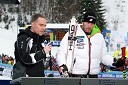 Igor E. Bergant, športni novinar in komentator in Bode Miller, ameriški smučar