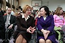 Marjeta Cotman, ministrica za delo, družino in socialne zadeve in Barbara Miklič Türk, soproga predsednika RS